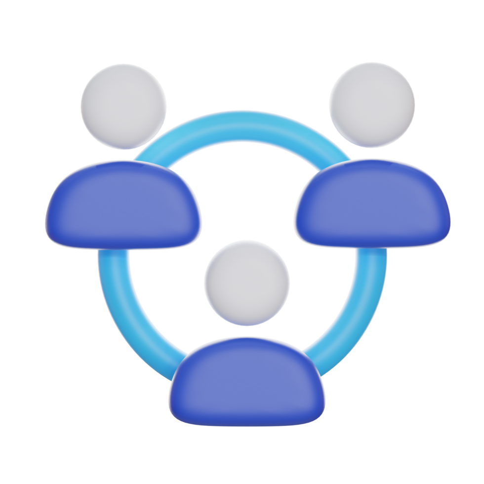 networking 3d icon illustration. 3d online business rendering png