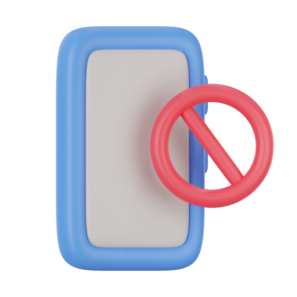 no eating 3d icon illustration. library 3d rendering png