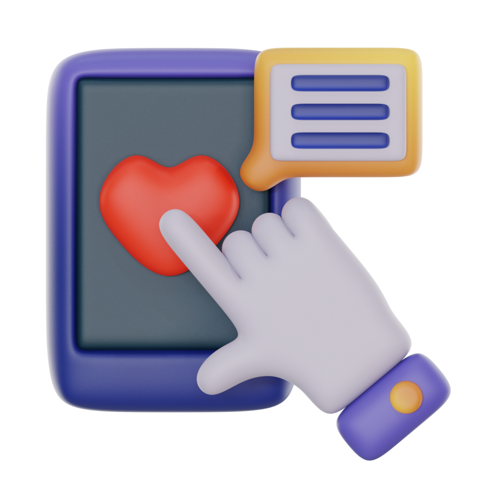 like comment 3d icon illustration. feedback 3d rendering png