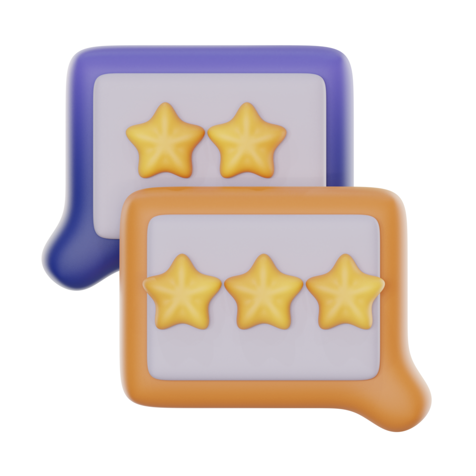 testimonials 3d icon illustration. feedback 3d rendering png