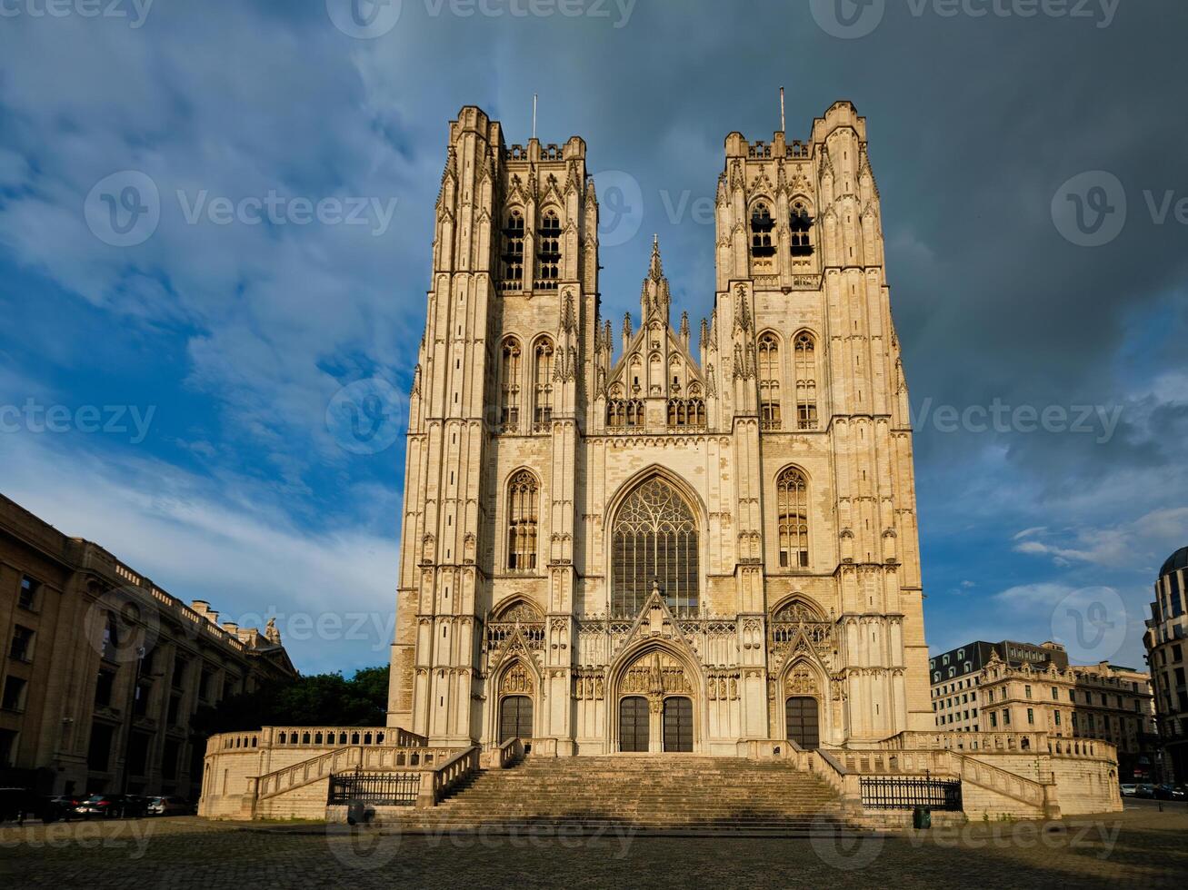 Cathedral of St. Michael and St. Gudula in Brussels, Belgium photo