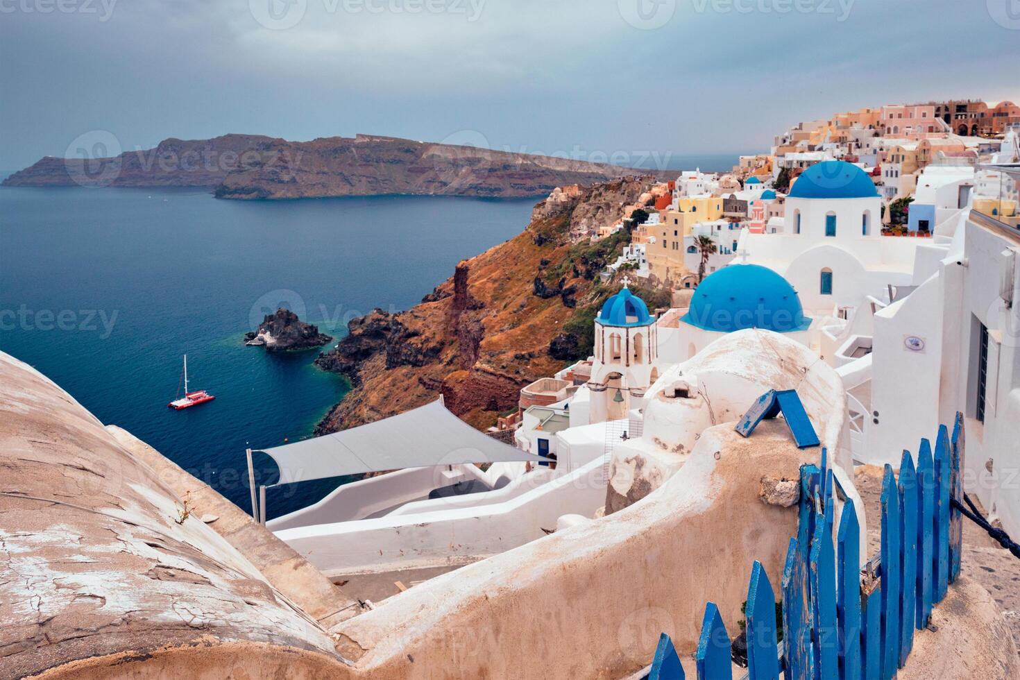 Famous greek tourist destination Oia, Greece photo