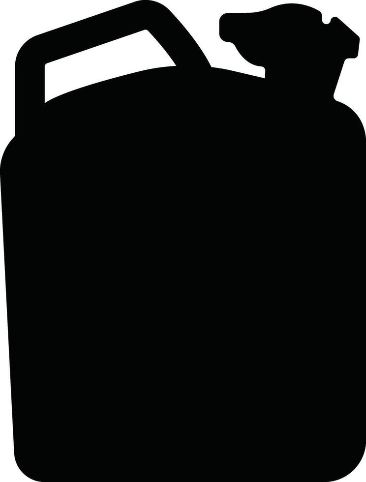 Jerrycan, canister icon in flat style pictogram isolated on petrol, gasoline, fuel or oil can symbol. black diesel plastic empty water canister vector for apps, website