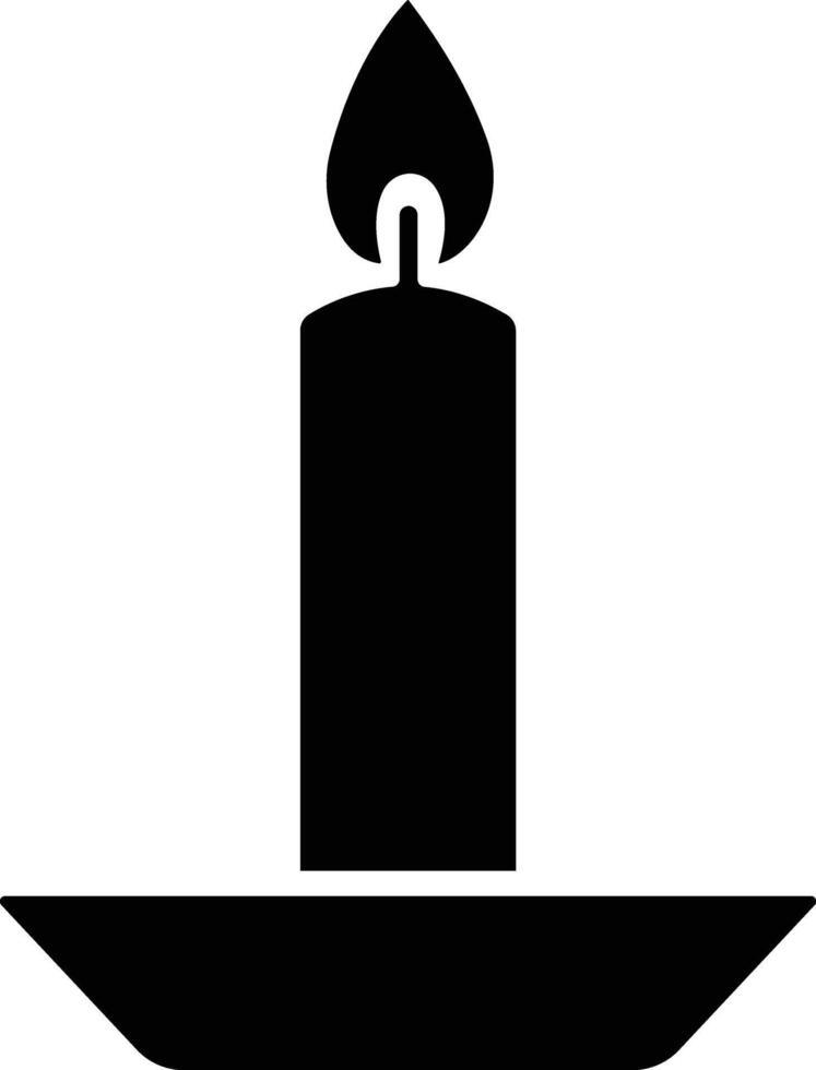 vela en poseedor icono en plano estilo. aislado en representar el tradiciones y símbolo de el Pascua de Resurrección temporada velas en candelabros ardiente luz de una vela fuego vector para aplicaciones, web