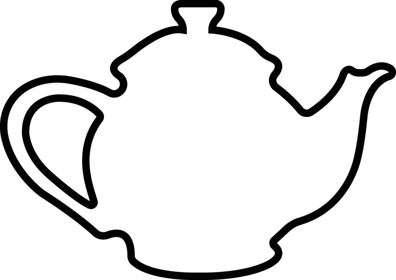 Tea pot icon in line style. isolated on Tea kettle or teapot sign and symbol. teapots, drinking coffee pot. Abstract design Logotype art vector for apps website