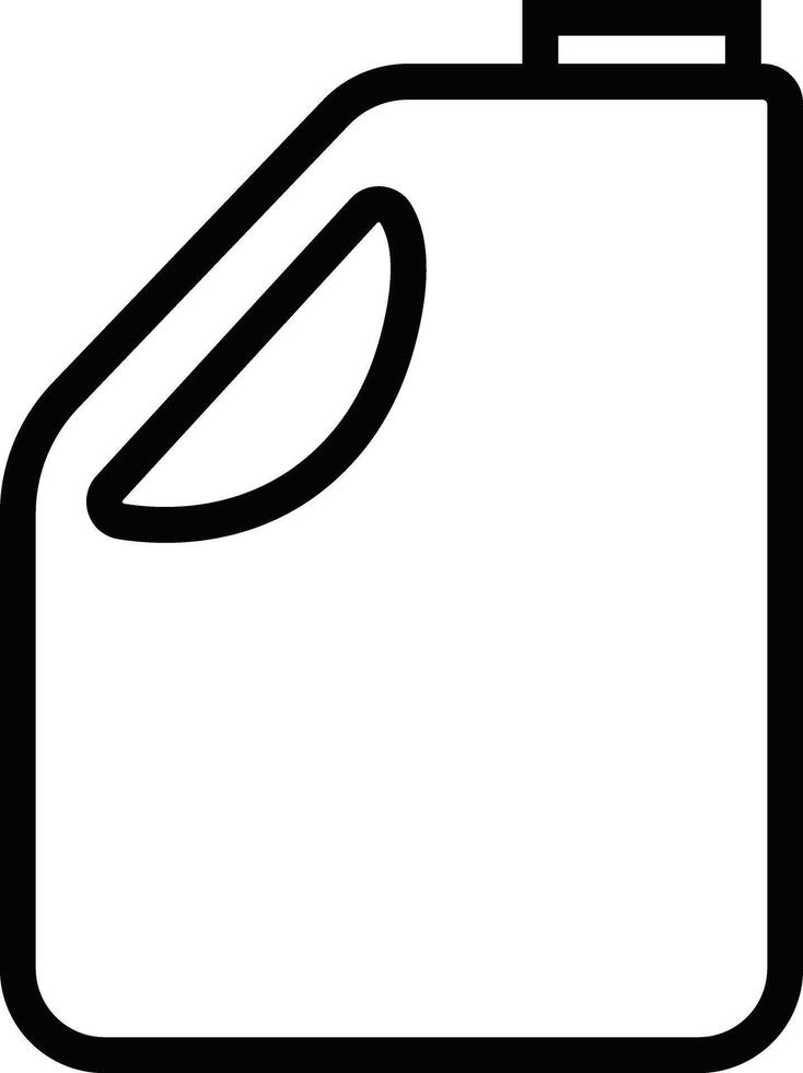 Jerry puede, frasco icono en línea estilo pictograma aislado en gasolina, gasolina, combustible o petróleo lata símbolo. negro diesel el plastico vacío agua frasco vector para aplicaciones, sitio web