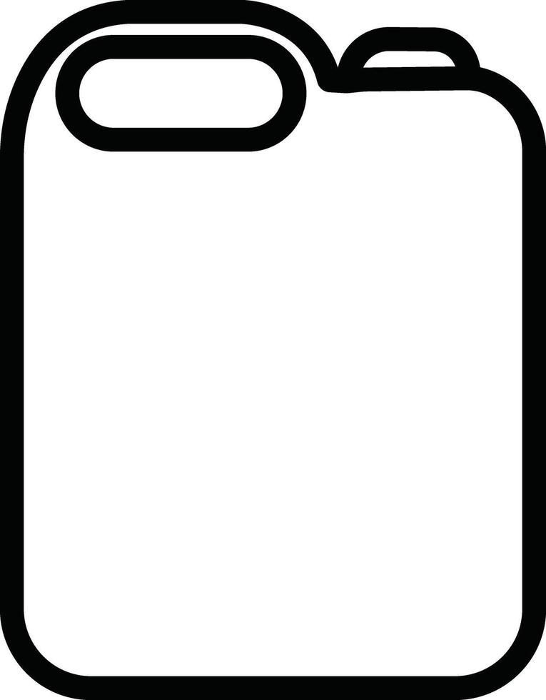 Jerrycan, canister icon in line style pictogram isolated on petrol, gasoline, fuel or oil can symbol. black diesel plastic empty water canister vector for apps, website