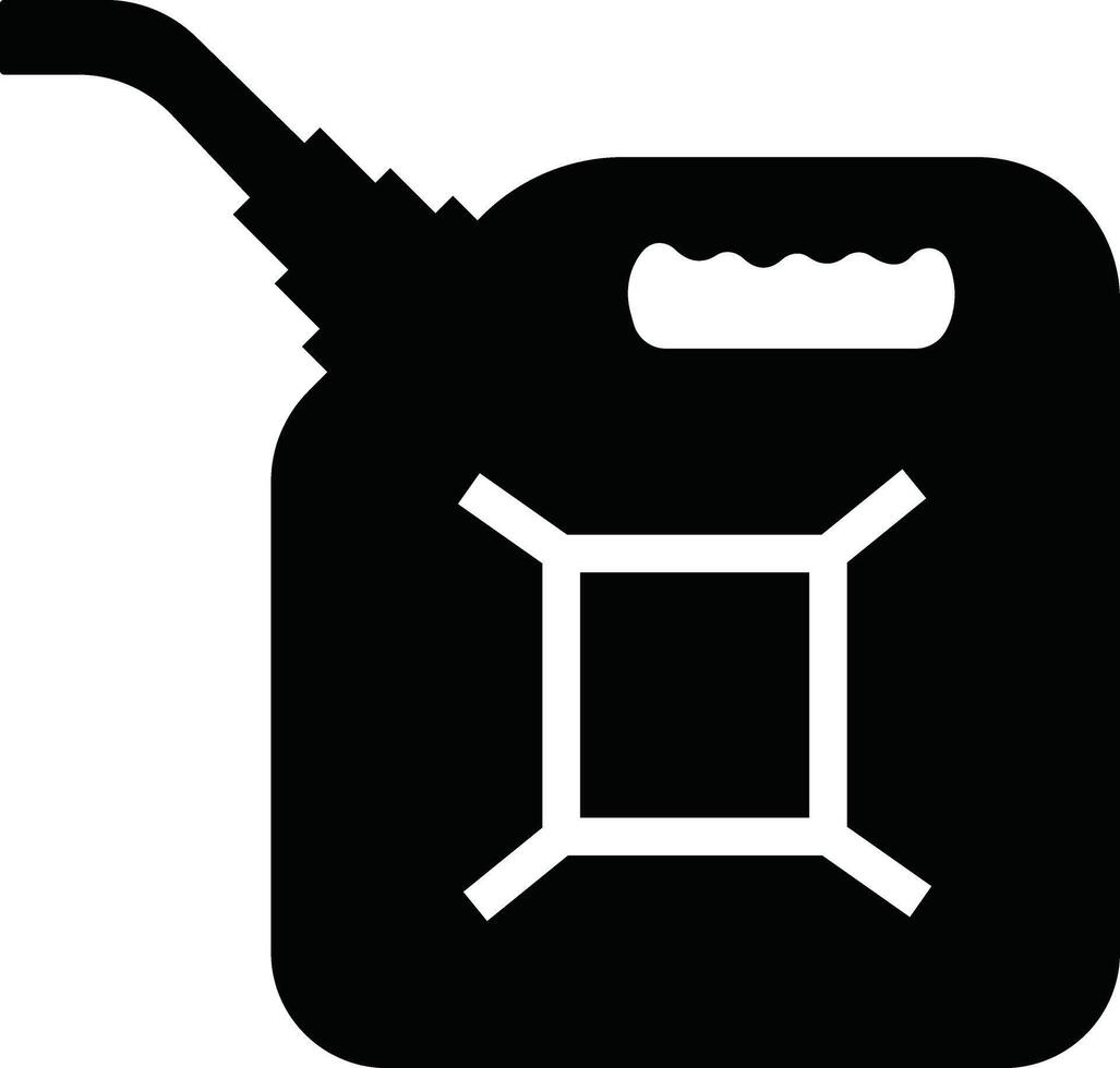 Jerry puede, frasco icono en plano estilo pictograma aislado en gasolina, gasolina, combustible o petróleo lata símbolo. negro diesel el plastico vacío agua frasco vector para aplicaciones, sitio web