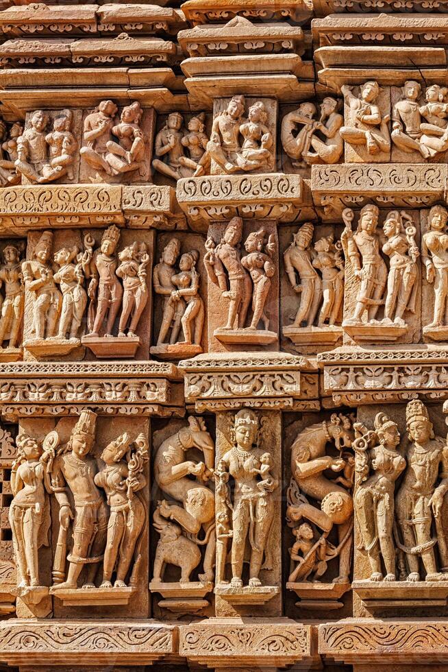 Sculptures on Khajuraho temples photo