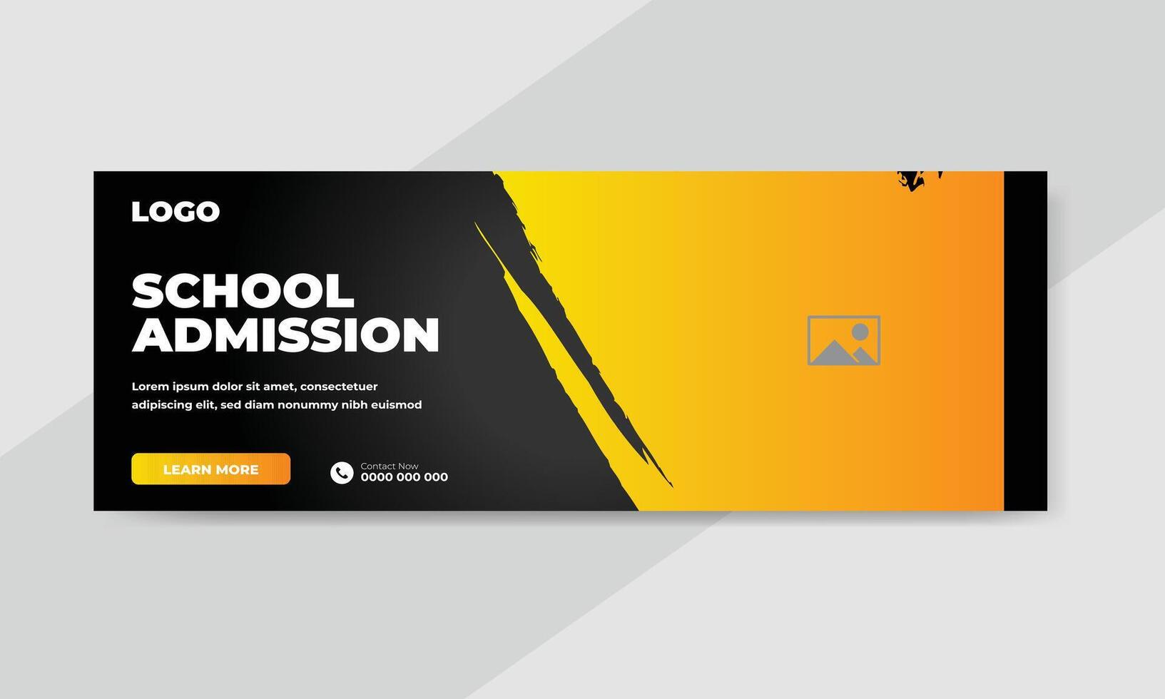 Back to school admission promotion social media post banner template vector
