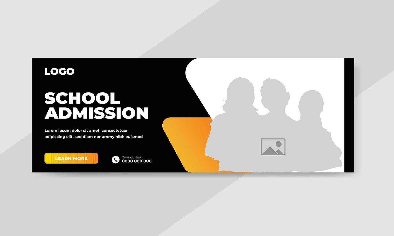 Back to school admission promotion social media post banner template vector
