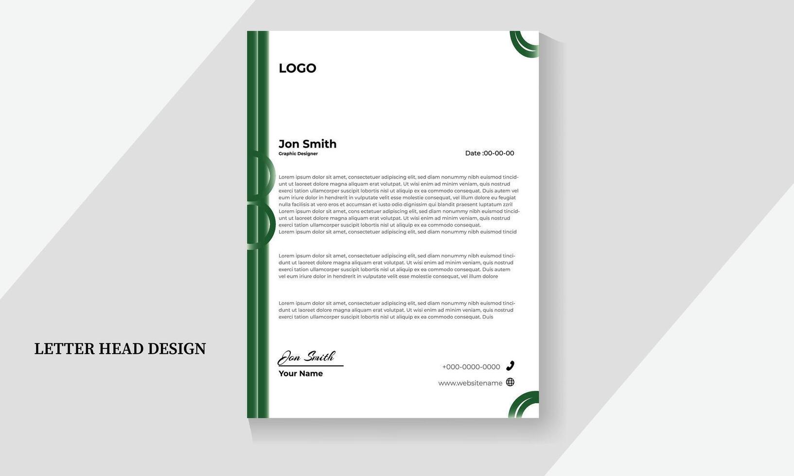 corporate modern letterhead design template vector