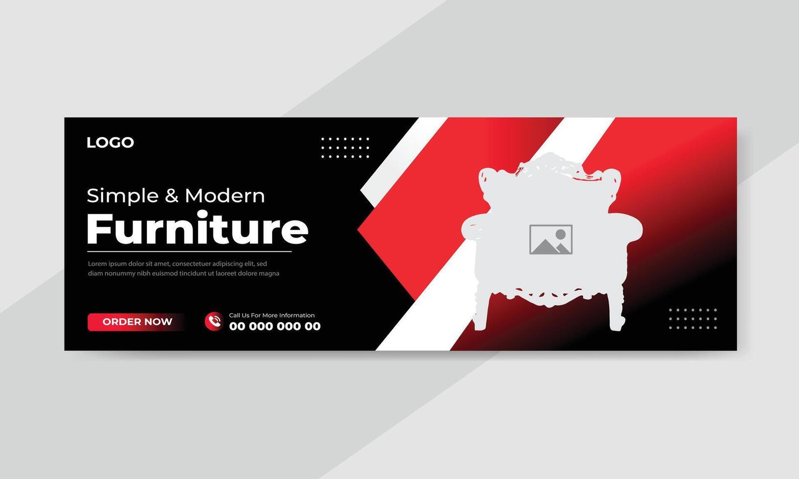 Furniture sale social media feed or post cover design vector