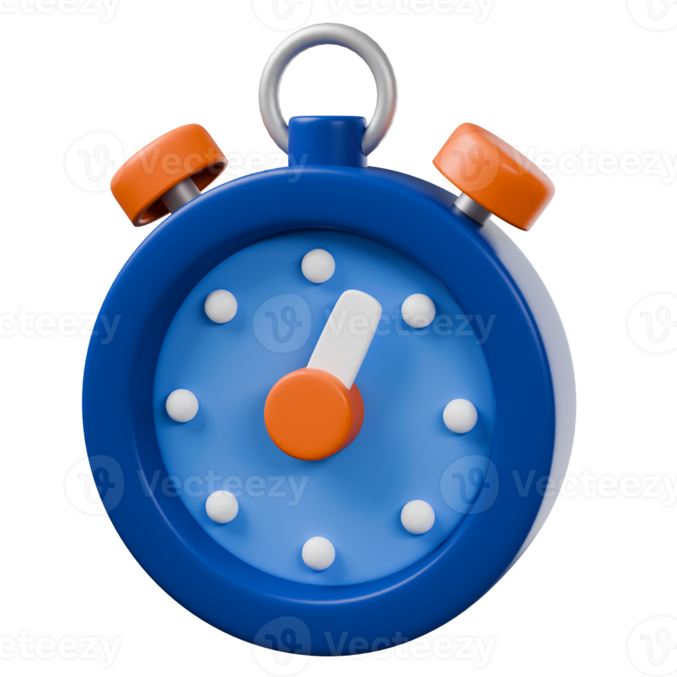 Stopwatch isolated on transparent. 3d render png