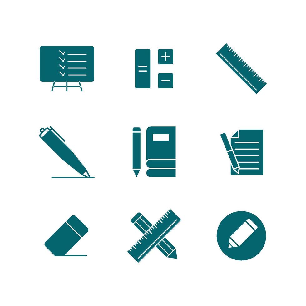 Stationery icon set vector design templates simple and modern concept