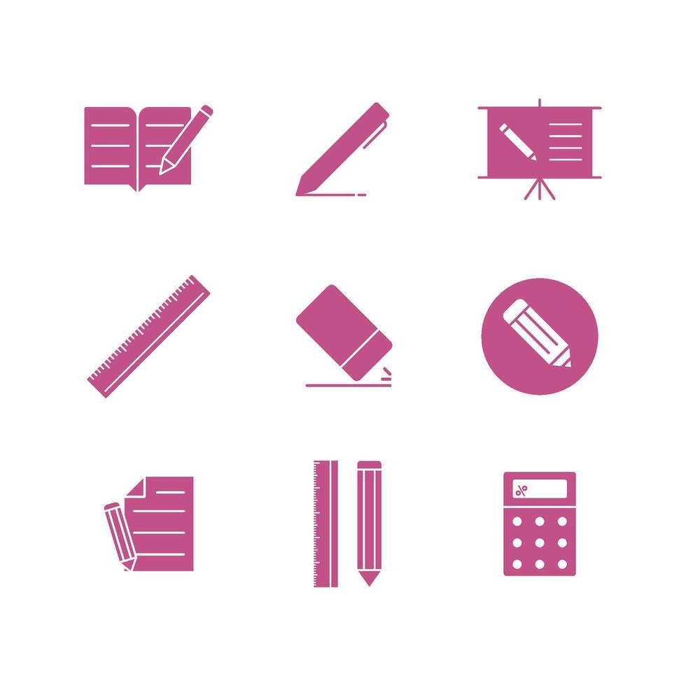 Stationery icon set vector design templates simple and modern concept