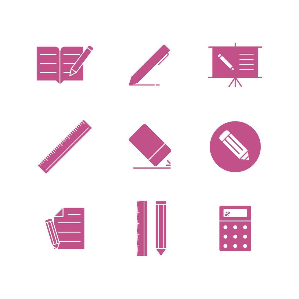 Stationery icon set vector design templates simple and modern concept