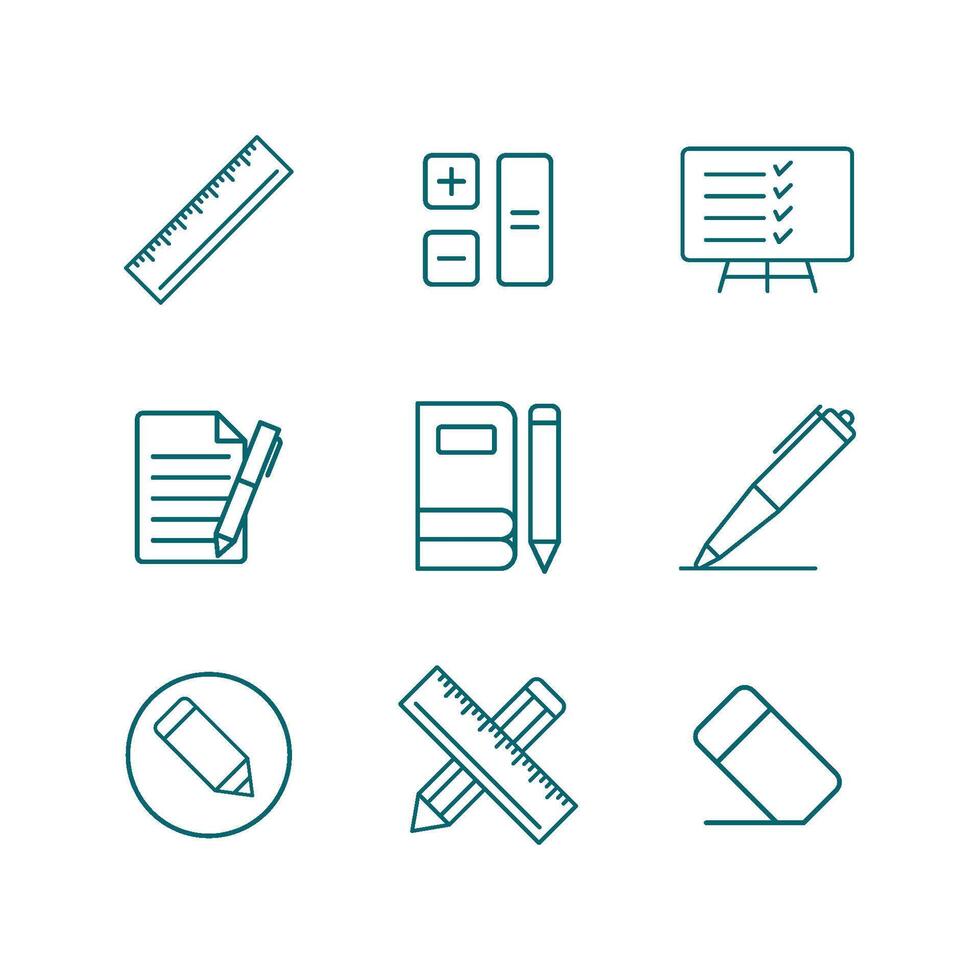 Stationery icon set vector design templates simple and modern concept