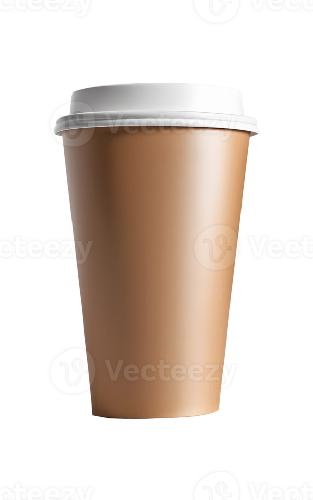 AI generated Blank take away coffee cup isolated png