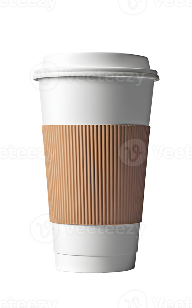 AI generated Blank take away coffee cup isolated png