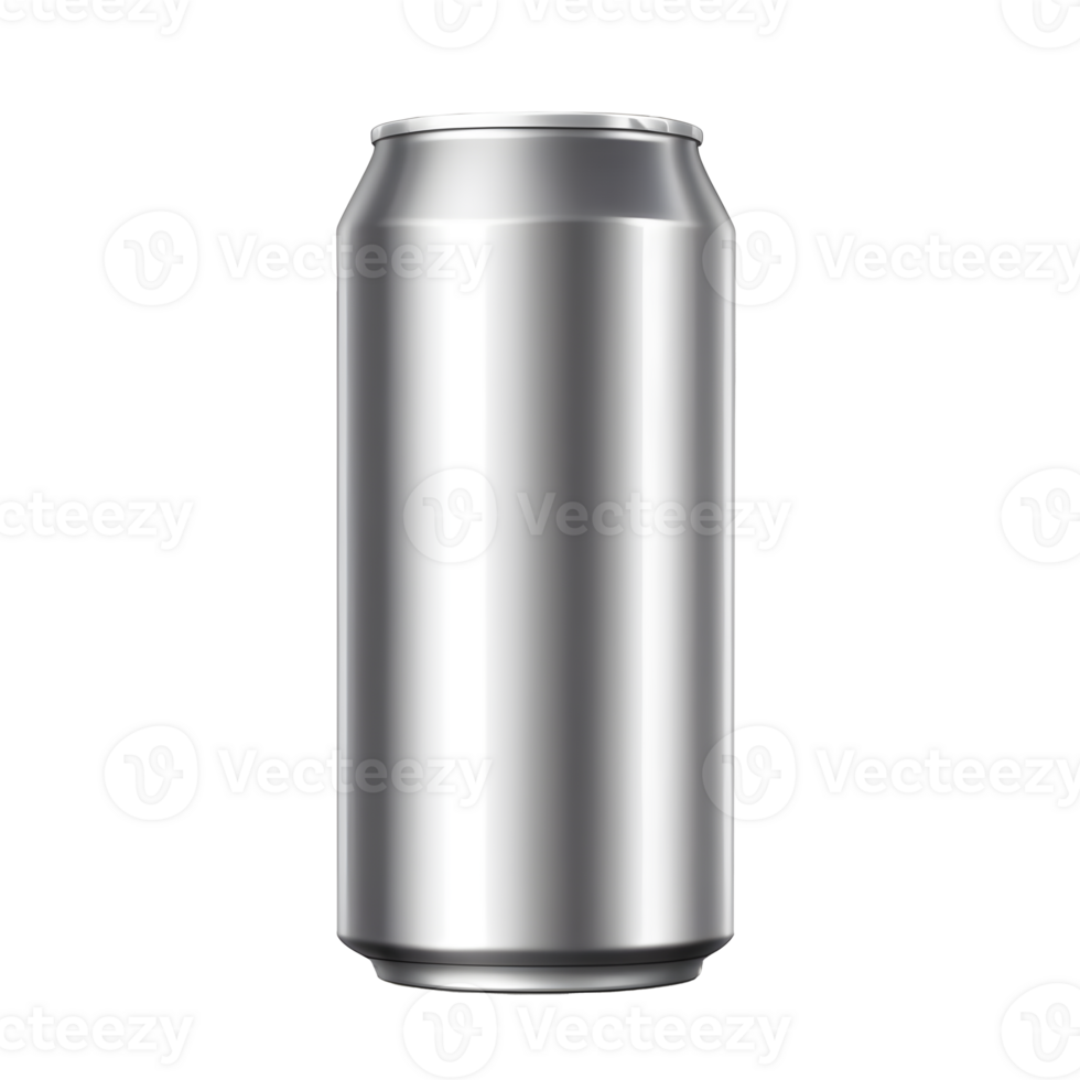AI generated aluminum beverage drink soda can isolated png