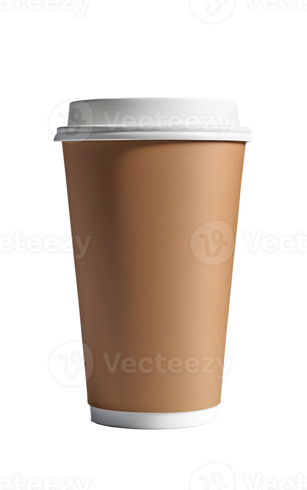 AI generated Blank take away coffee cup isolated png