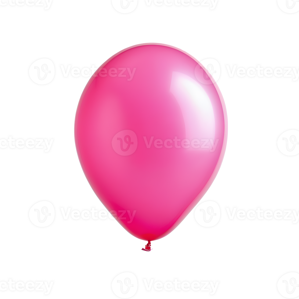 AI generated single pink balloon isolated png