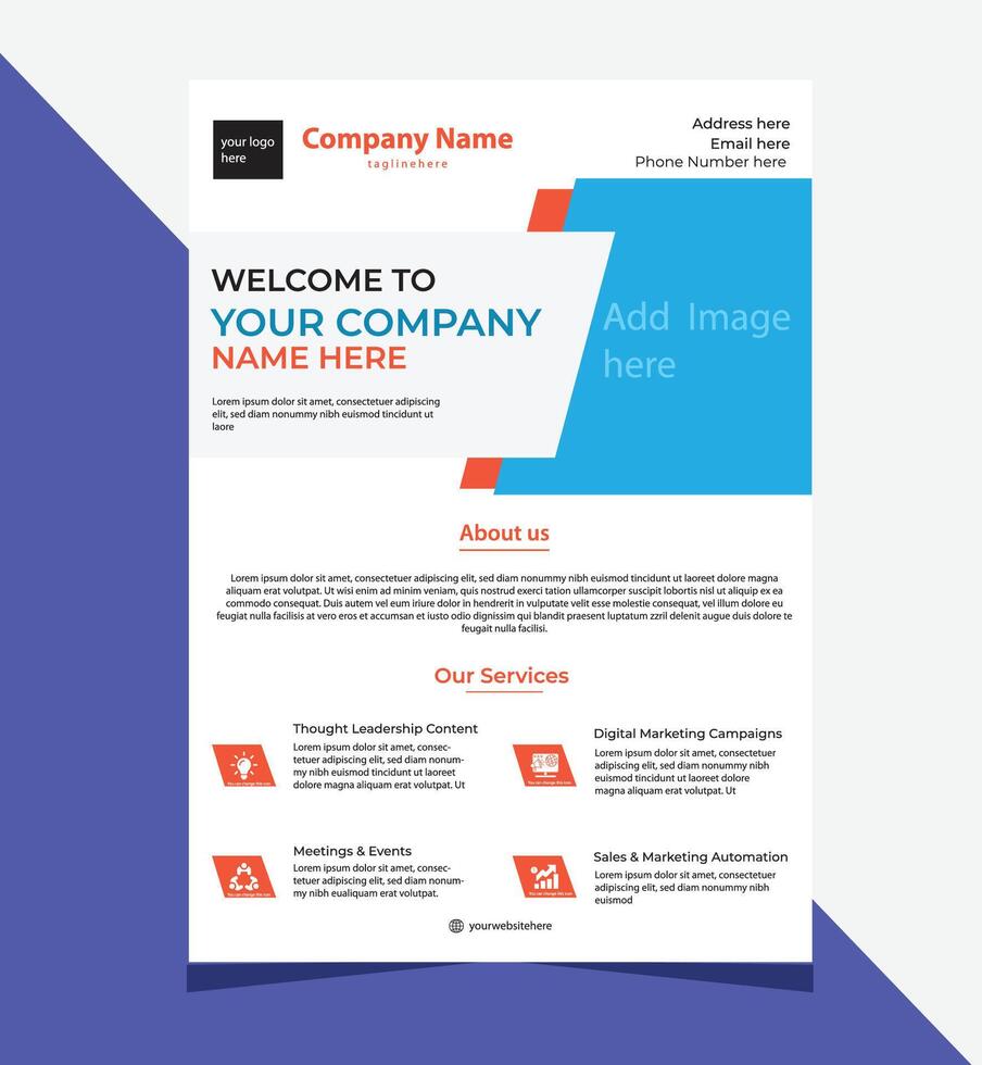 Flyer Design . vector
