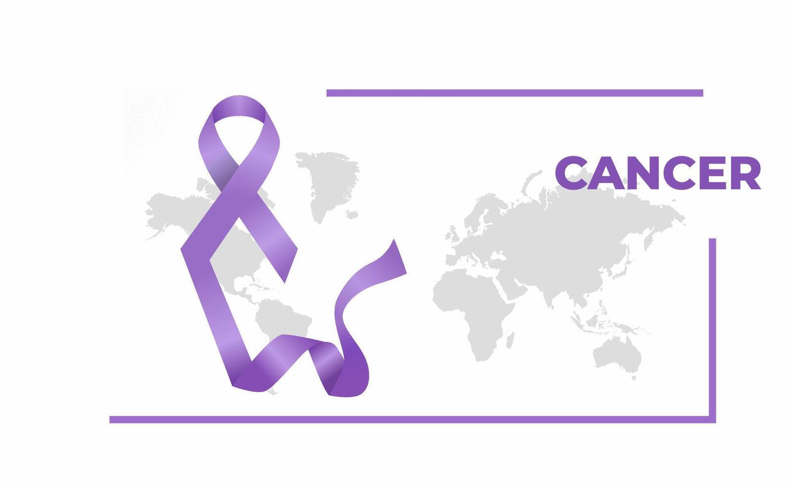 ribbon of world cancer day vector illustration design. Flat design