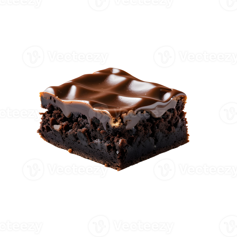 AI generated Brownie isolated on transparent background png
