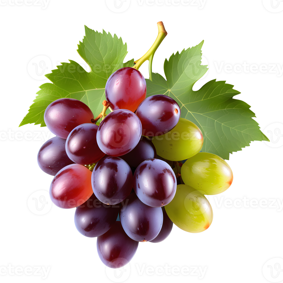 AI generated Grapes isolated on transparent background png