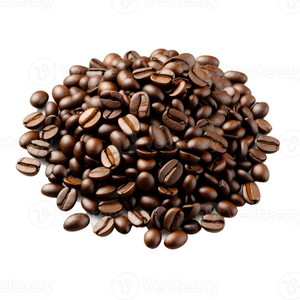 AI generated coffee pile beans isolated png