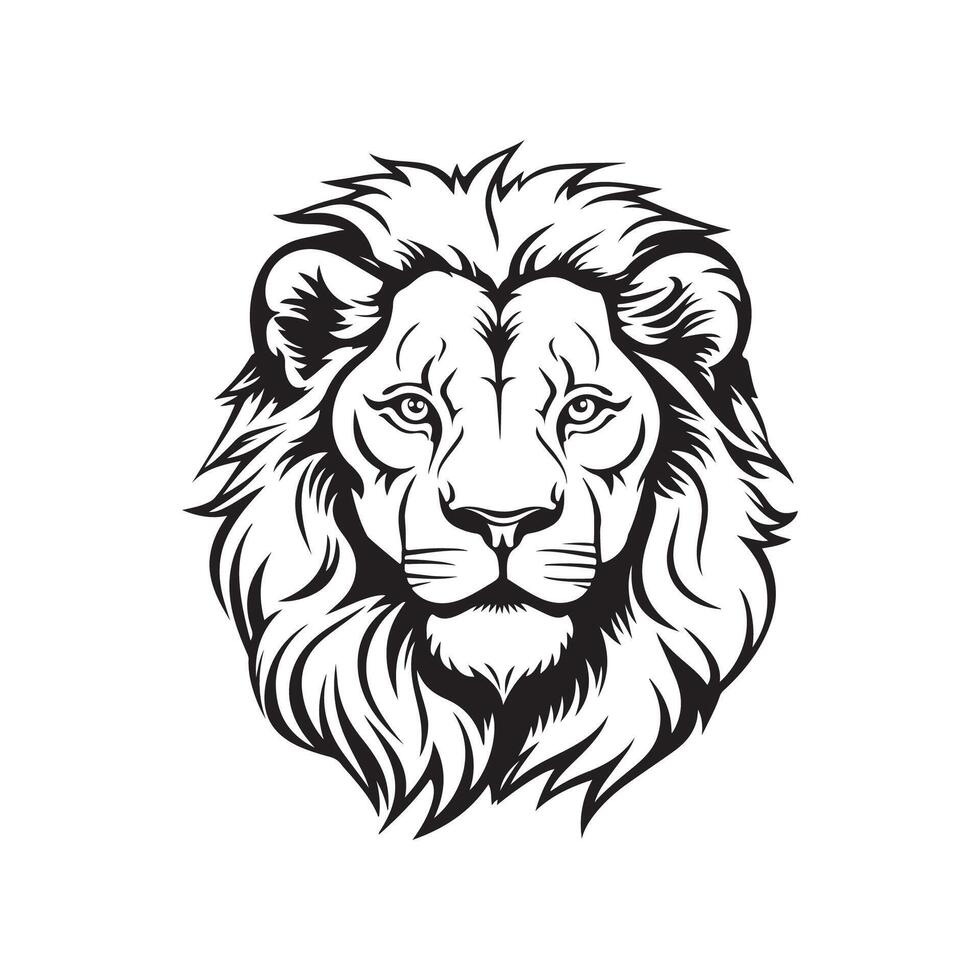 león cabeza vector diseño, iconos, y gráficos