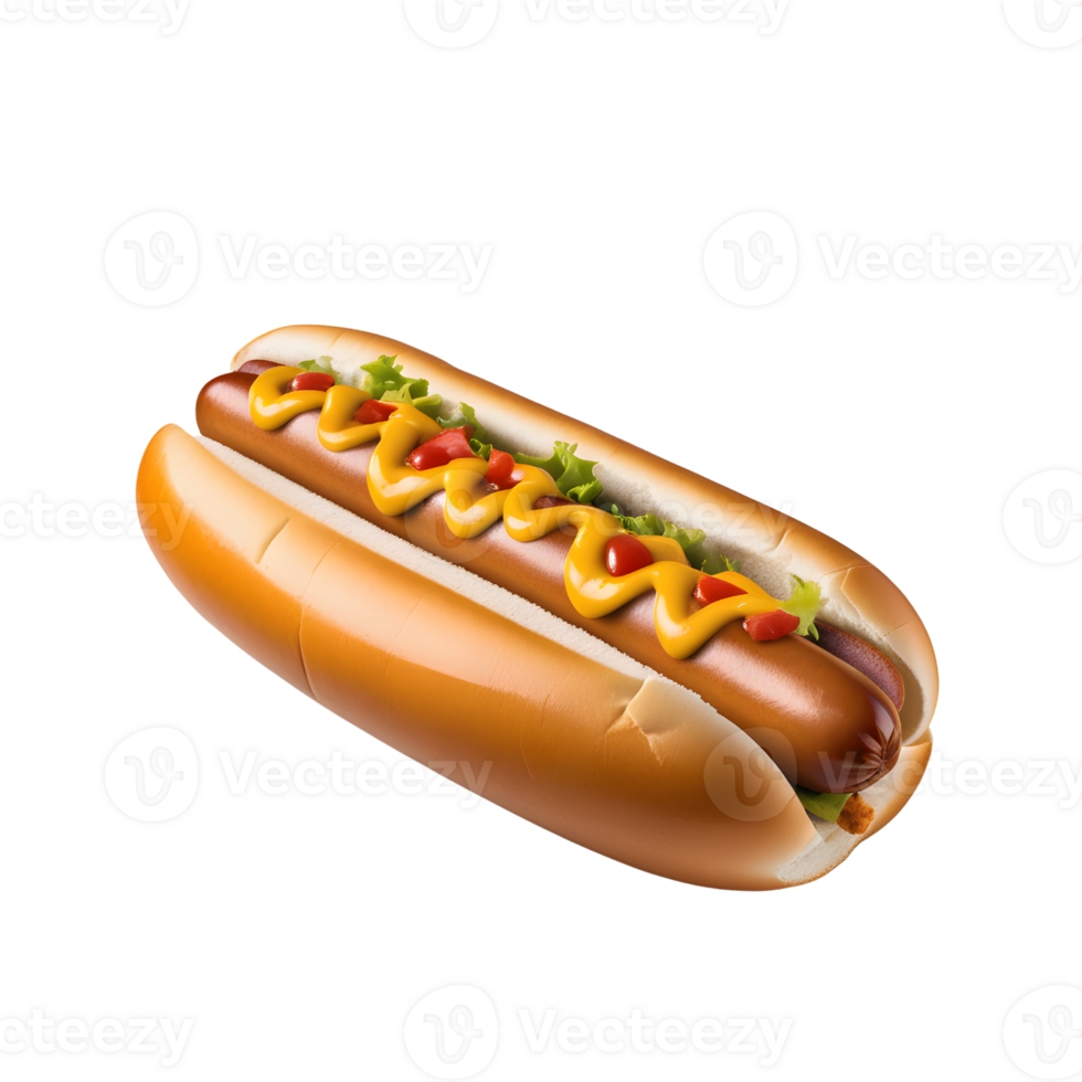 AI generated Hot dog isolated png