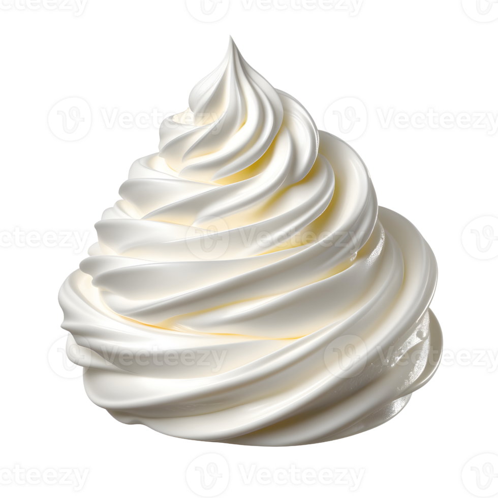 AI generated Whipped cream isolated png