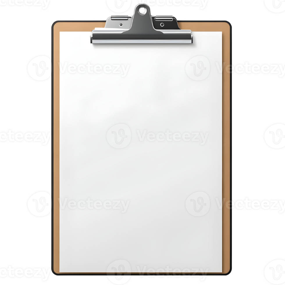 AI generated Clipboard with Paper isolated png