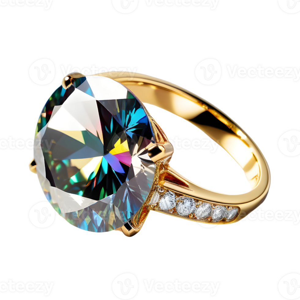 AI generated Diamond ring isolated png