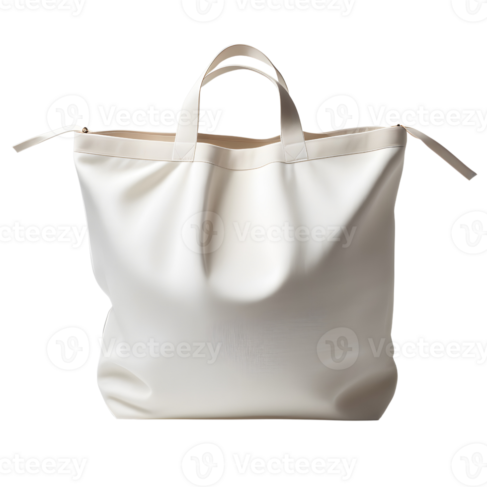 AI generated White calico bag Isolated png