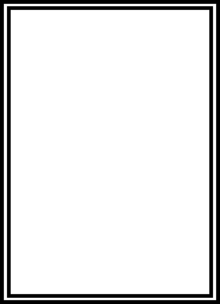 Corner border frame black line Art elegant ornament decorative page frame simple proportion vertical template vector