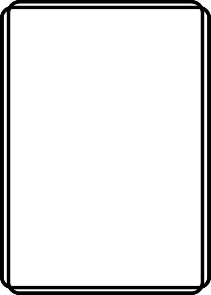 Corner border frame black line Art elegant ornament decorative page frame simple proportion vertical template vector