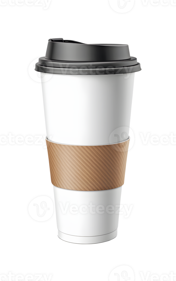 AI generated Blank take away coffee cup isolated png