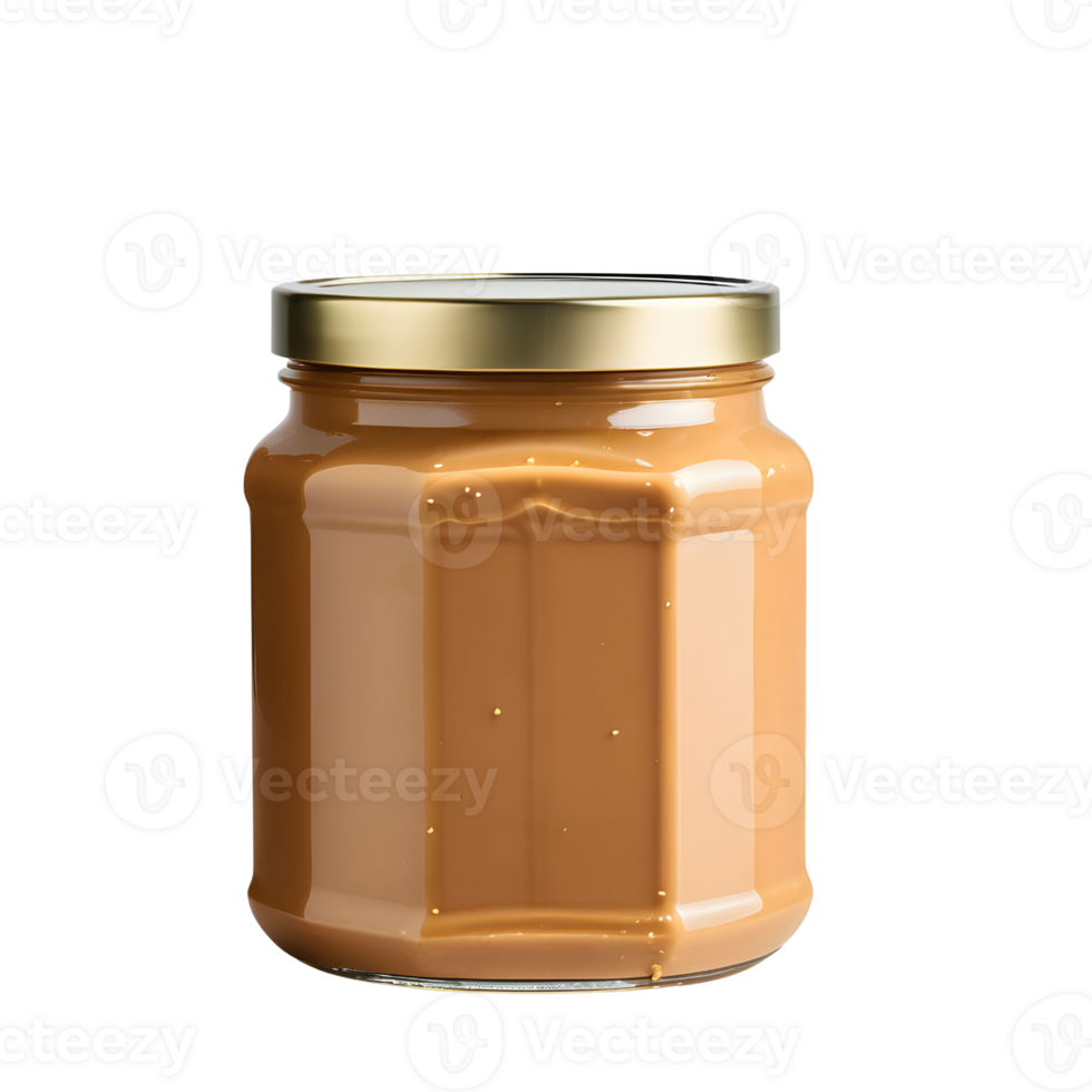 AI generated Jar of peanut butter isolated png