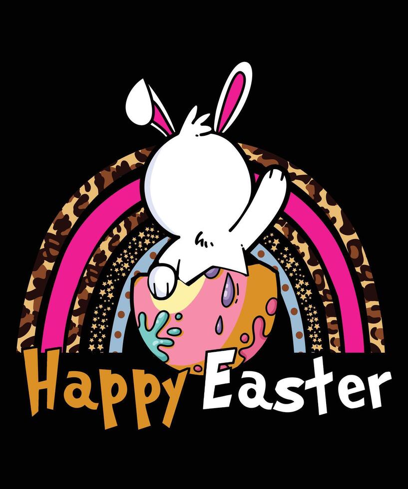 Easter print template and t shirt designs vector