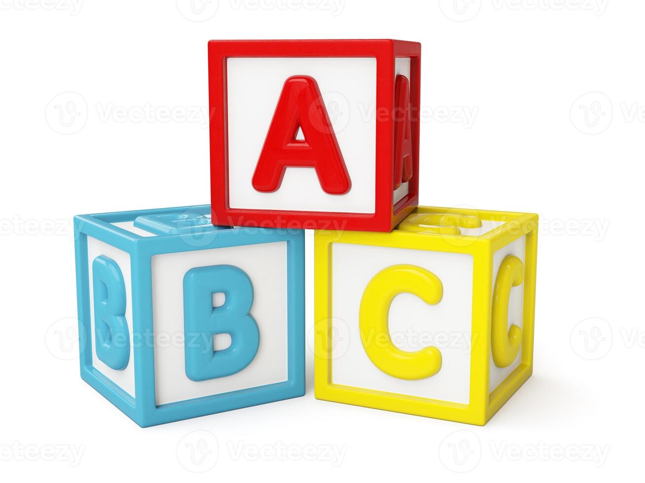 ABC building blocks isolated photo