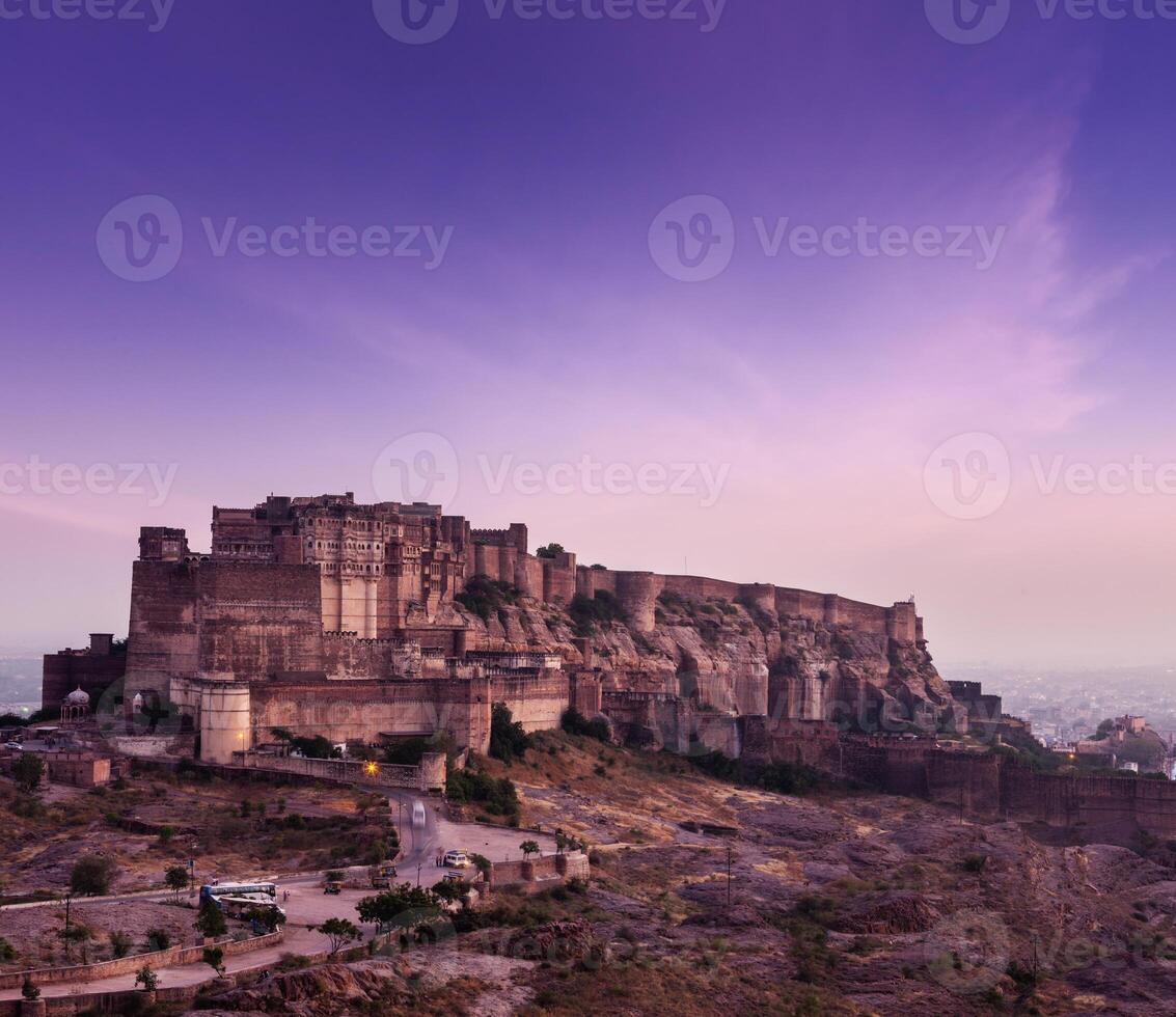 Fortaleza de Mehrangarh, Jodhpur, Rajastán, India foto