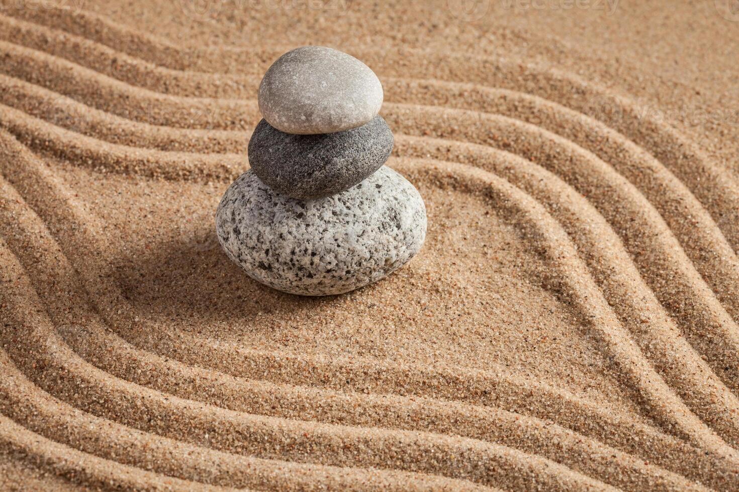 jardín japonés de piedra zen foto