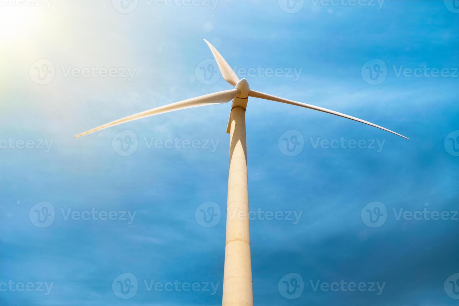 Wind generator turbine in sky photo