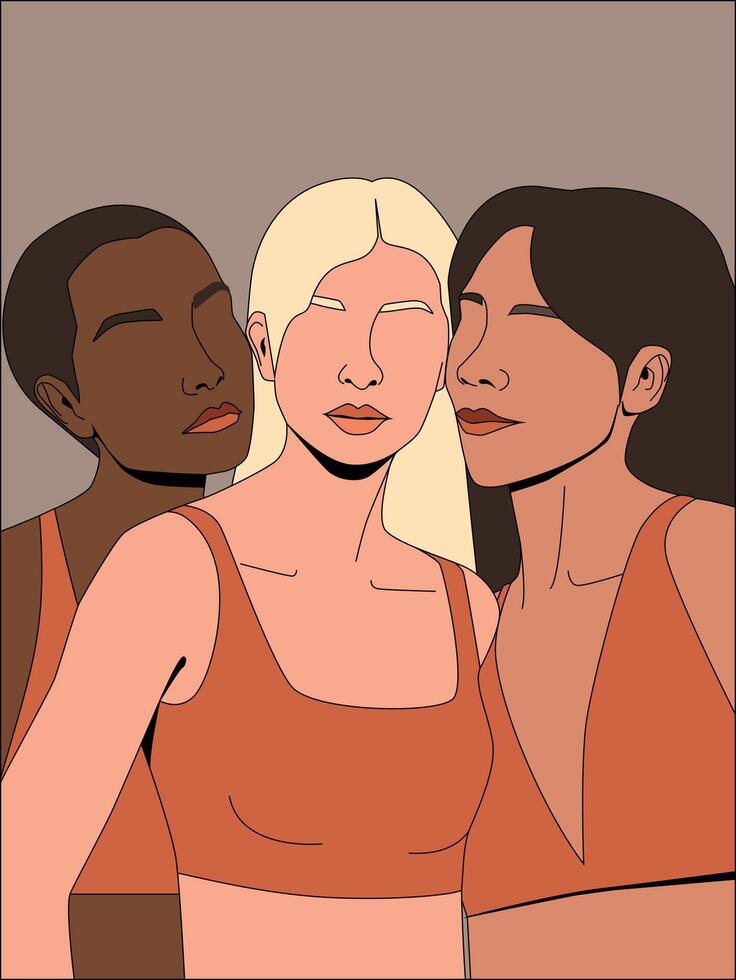 People group diversity art illustration vector