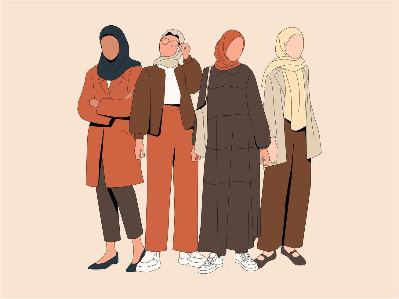 People group diversity art illustration vector