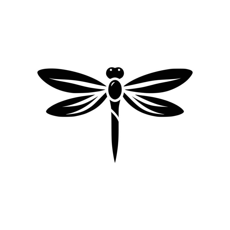 Minimalist Dragonfly Logo Design vector